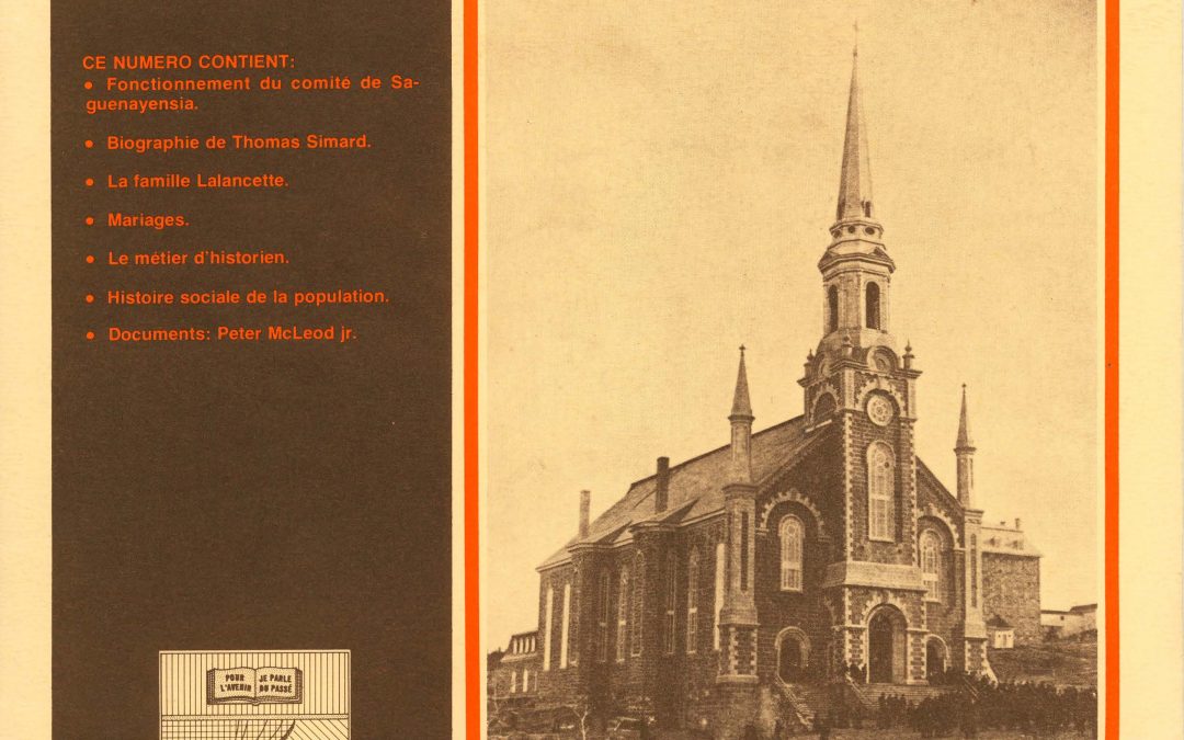 Saguenayensia, Volume 20, no 01, 1978Varia