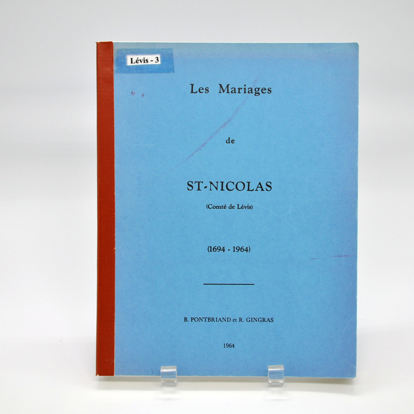 Les mariages de Saint-Nicolas (comté de Lévis) (1694-1964)