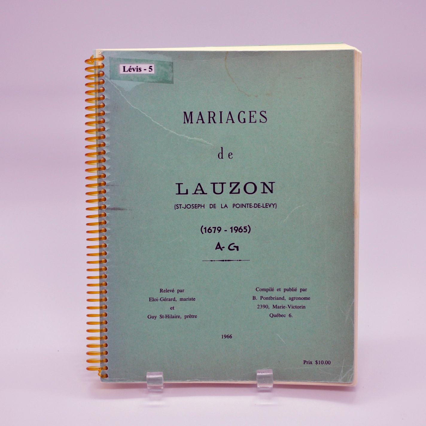 Mariages de Lauzon (Saint-Joseph de la Pointe-de-Lévy) 1679-1965