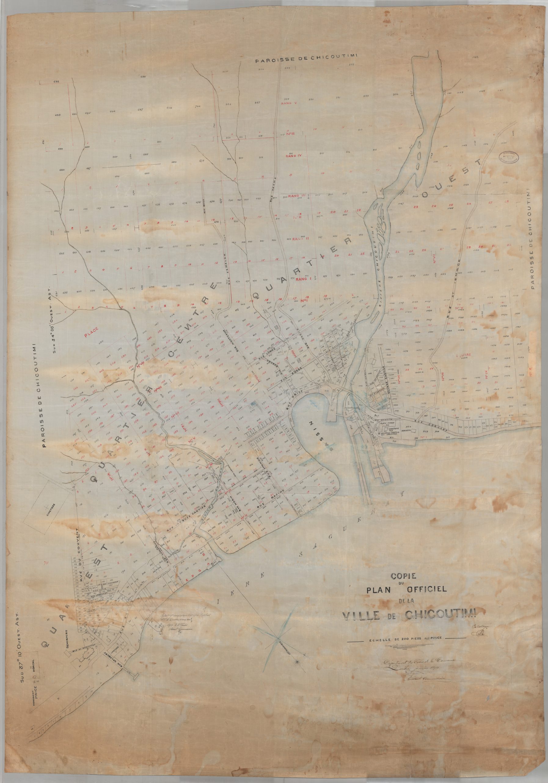 SHS-P002-S08-D20-P304 Plan de la ville de chicoutimi en 1894
