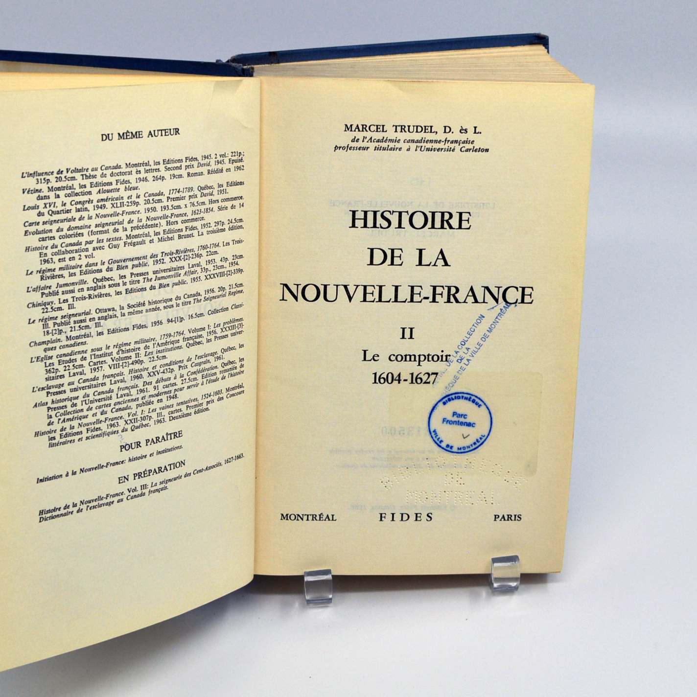 Histoire de la Nouvelle-France II : Le comptoir 1604-1627