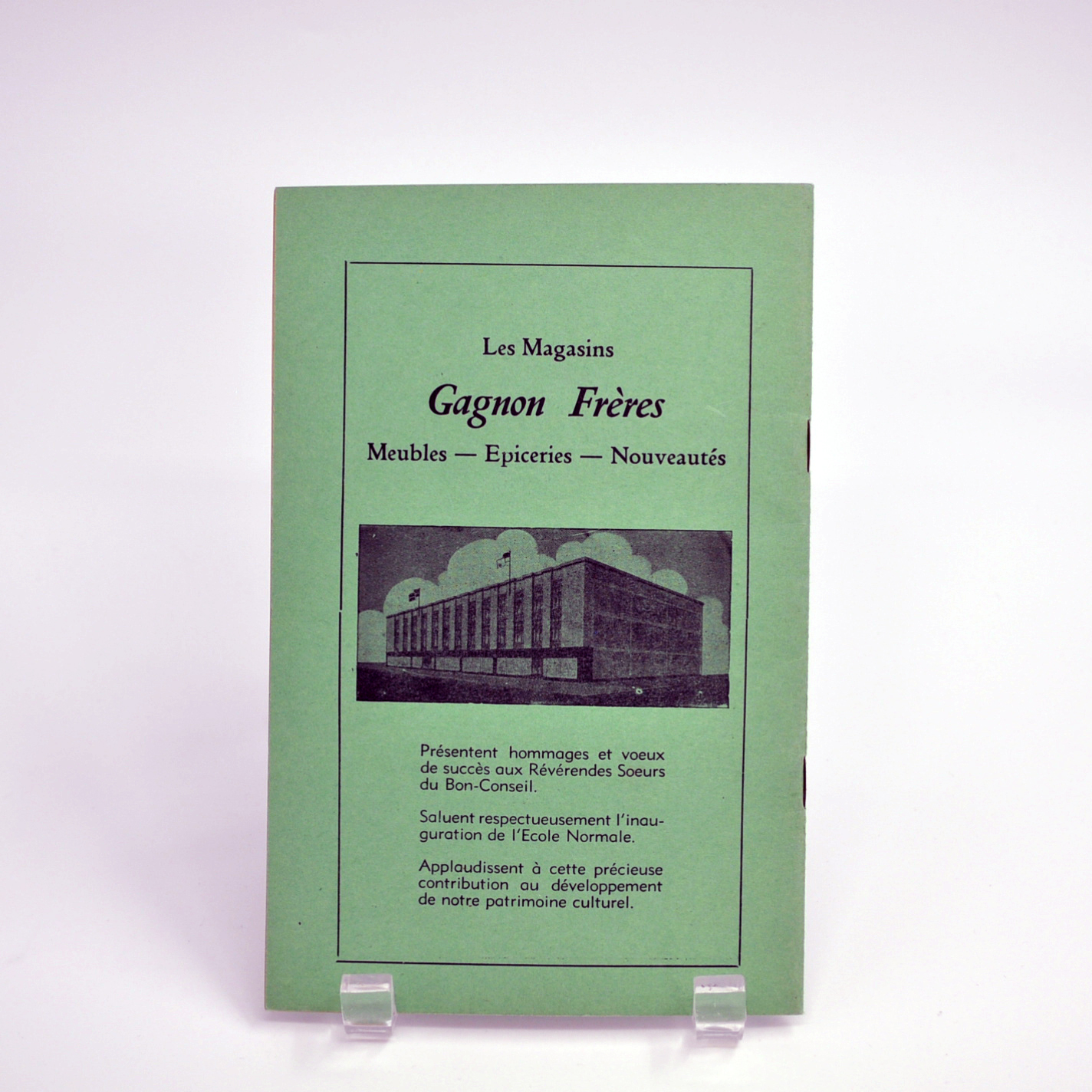 Programme-souvenir : inauguration et bénédiction de l'École Normale Notre-Dame du Bon-Conseil de Chicoutimi et fête de Son Excellence Mgr Melançon, 20 mai 1948 – Image 2