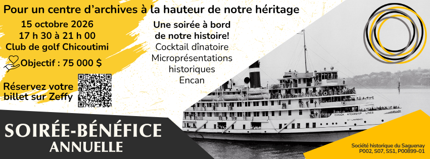 Soirée-bénéfice Société historique du Saguenay
